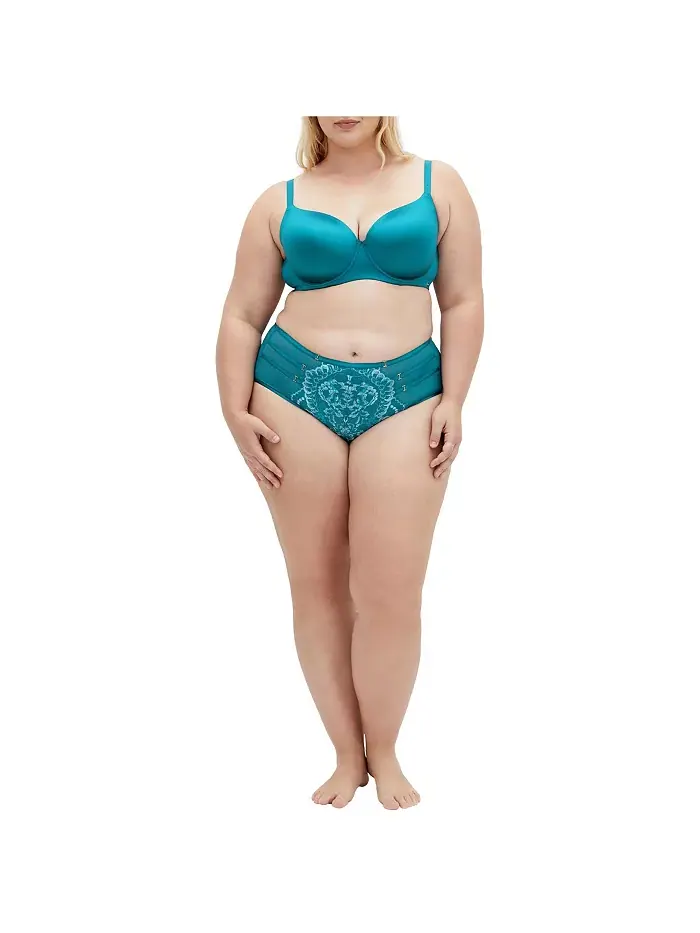 Бюстгальтер-футболка Plus Size Smooth & Chic CITY CHIC — изображение 3 из 5, бирюзовый