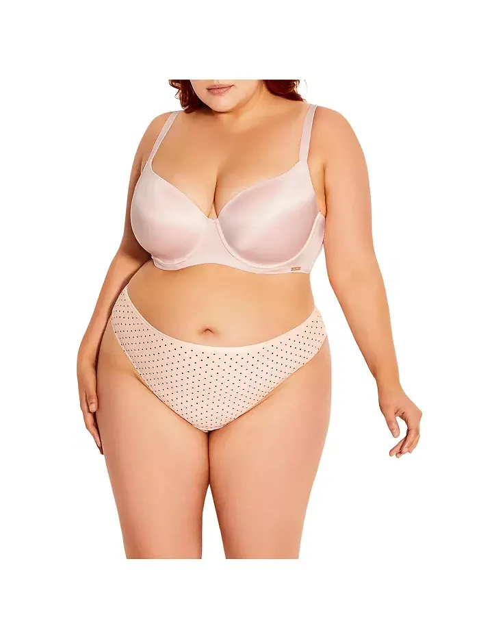 Бюстгальтер-футболка Plus Size Smooth & Chic CITY CHIC — изображение 2 из 3, розовый