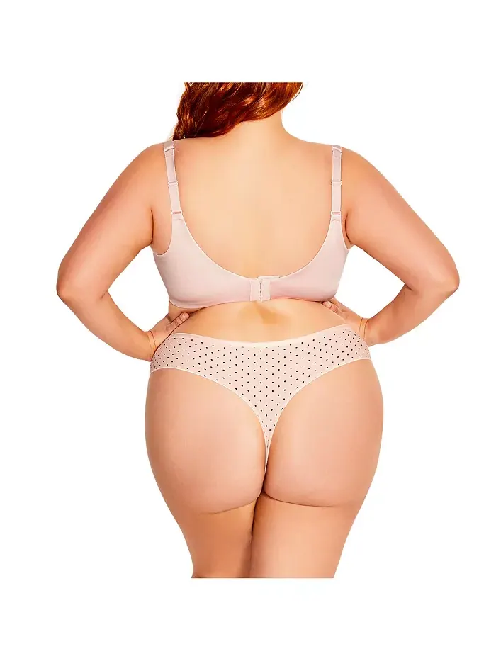 Бюстгальтер-футболка Plus Size Smooth & Chic CITY CHIC — изображение 3 из 3, розовый