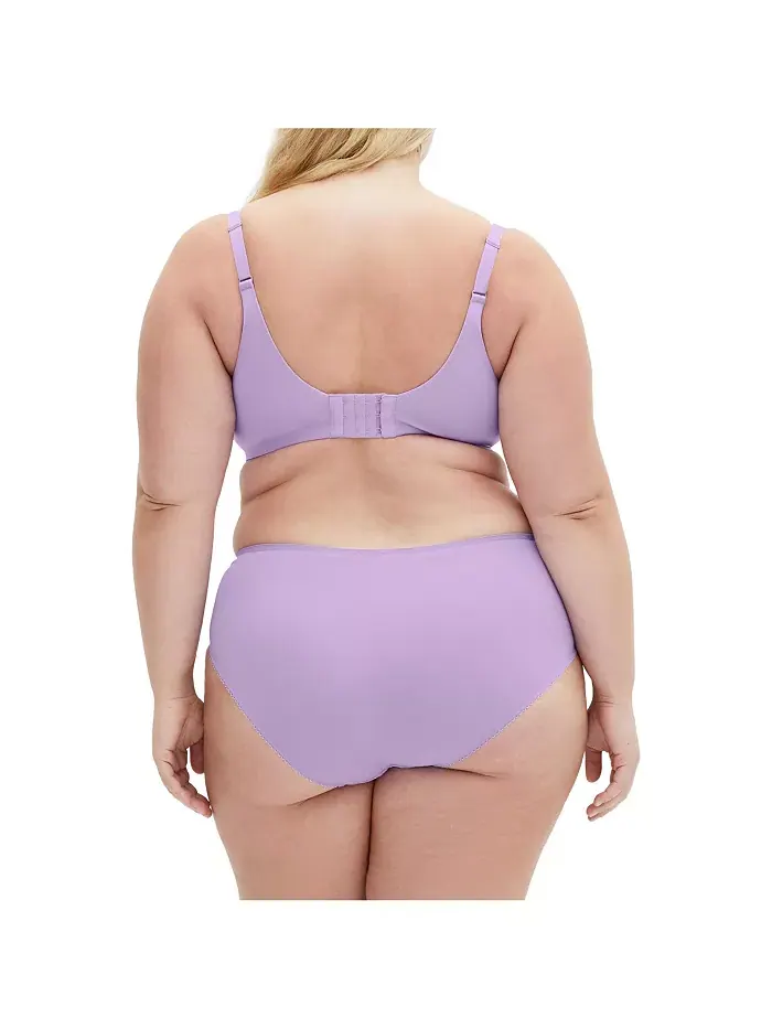 Бюстгальтер-футболка Plus Size Smooth & Chic CITY CHIC — изображение 2 из 5, лавандовый