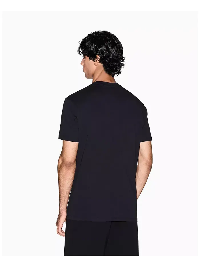 Мужская футболка с золотым логотипом и принтом A|X Armani Exchange — изображение 3 из 5, черный