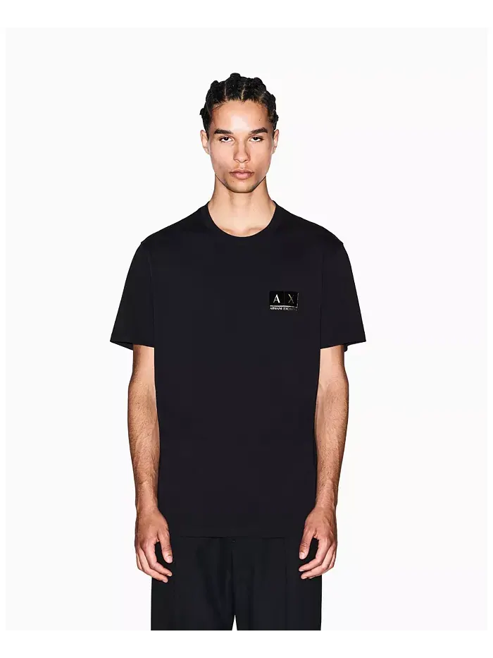 Мужская футболка с золотым логотипом и принтом A|X Armani Exchange — изображение 1 из 5, мульти