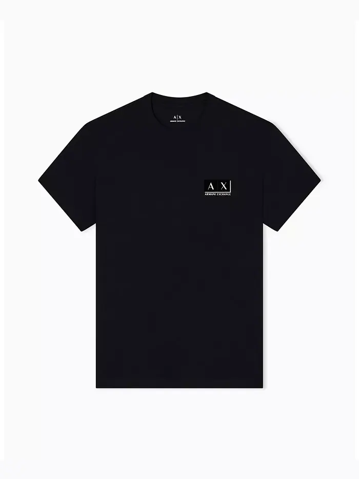 Мужская футболка с золотым логотипом и принтом A|X Armani Exchange — изображение 5 из 5, мульти