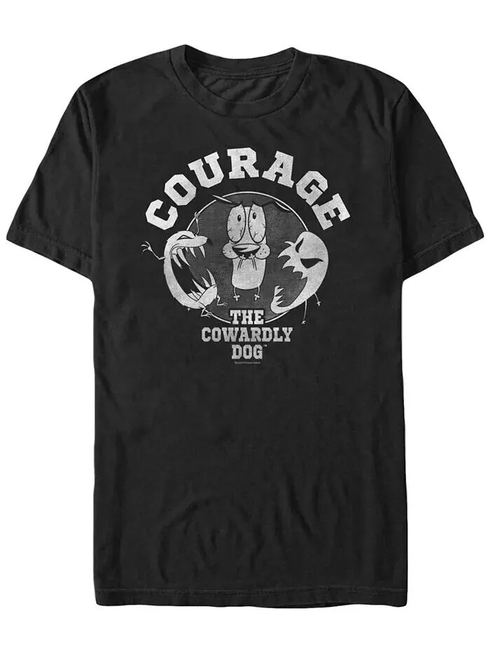 Мужская футболка с коротким рукавом Courage The Cowardly Dog Ghostly Pair Fifth Sun — изображение 1 из 1, черный