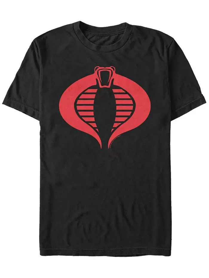 Мужская футболка с коротким рукавом G.I.Joe Cobra Logo Fifth Sun — изображение 1 из 1, черный