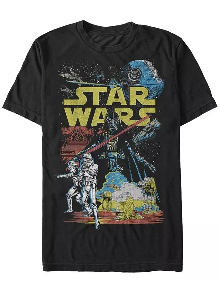 Мужская футболка Star Wars Rebel Classic с коротким рукавом Fifth Sun — изображение 1 из 1, черный