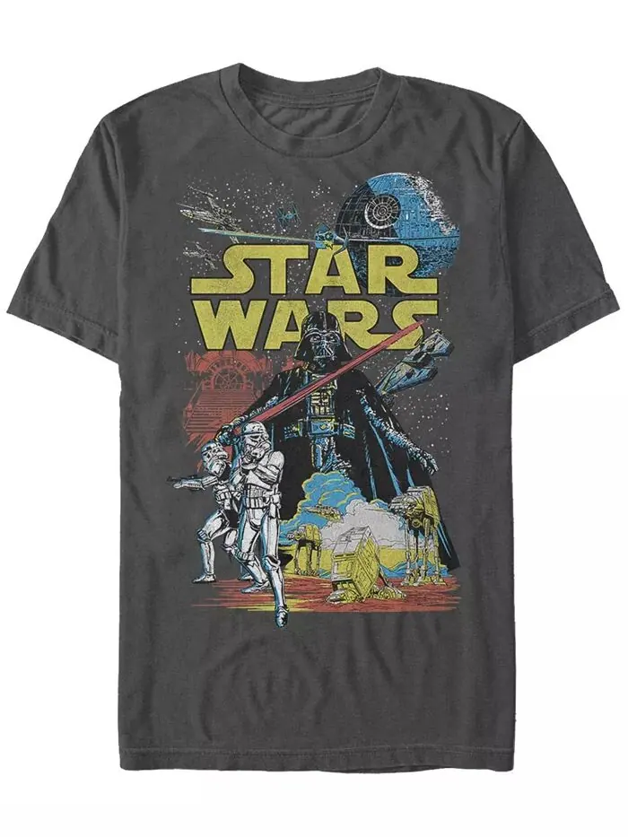 Мужская футболка Star Wars Rebel Classic с коротким рукавом Fifth Sun — изображение 1 из 1, темно-серый