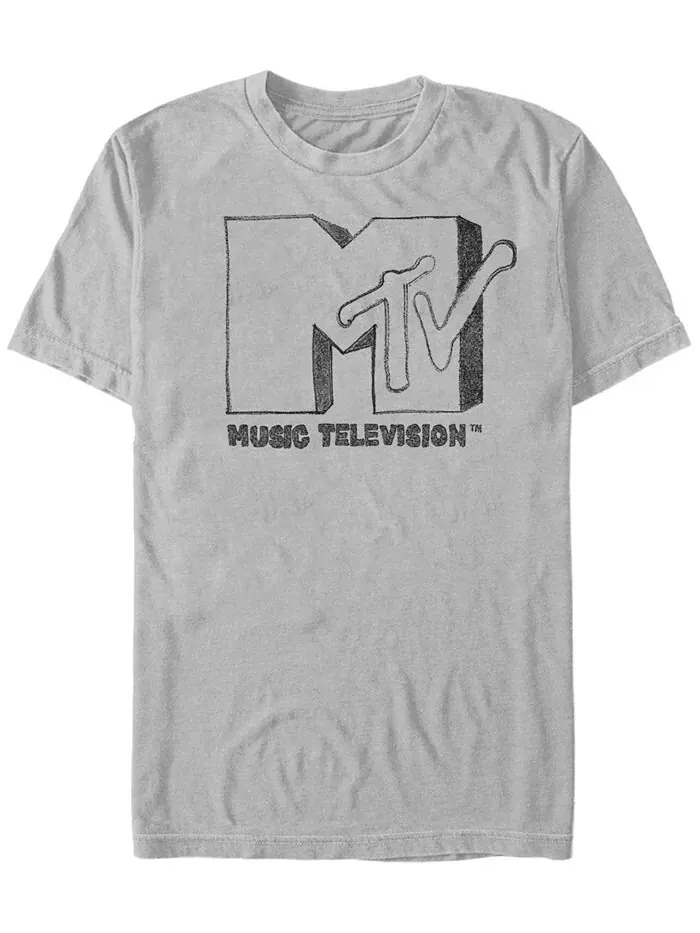 Мужская футболка с коротким рукавом и логотипом MTV Sharpie Fifth Sun — изображение 1 из 1, серебряный