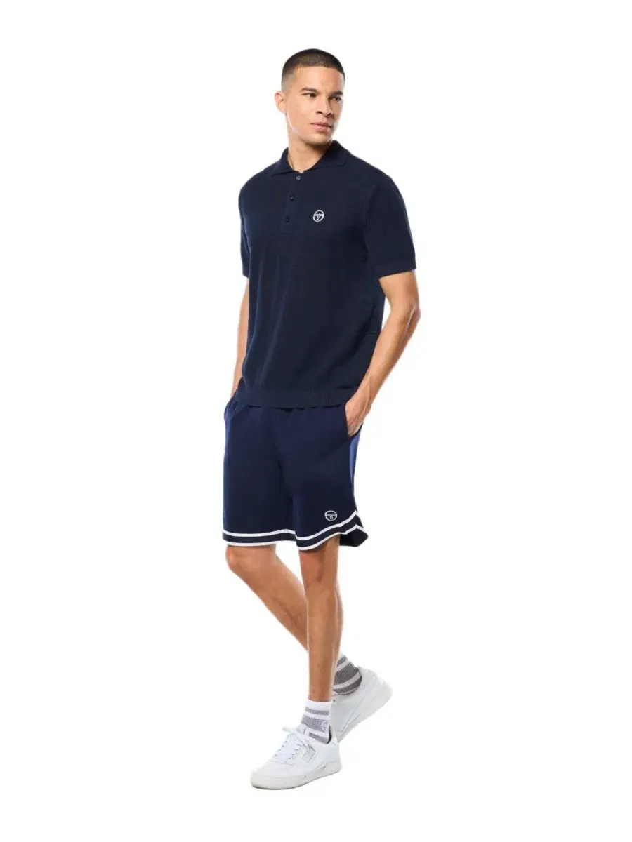 Мужское поло из хлопка Sabino Knit Polo Sergio Tacchini — изображение 3 из 5, синий