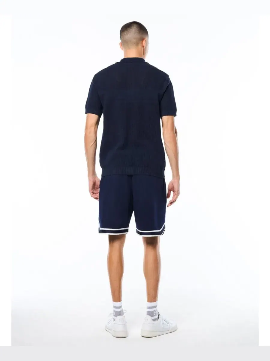 Мужское поло из хлопка Sabino Knit Polo Sergio Tacchini — изображение 4 из 5, синий