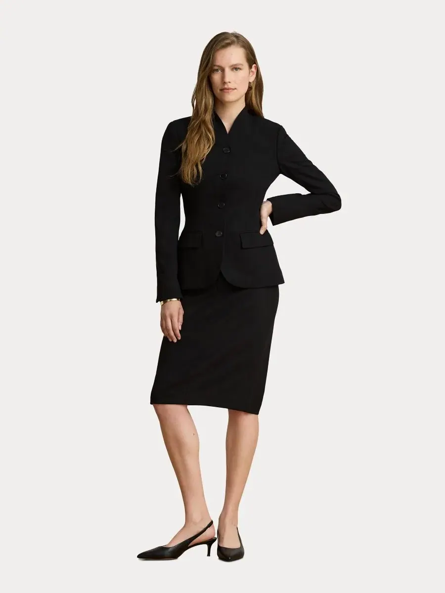 Юбка-карандаш с разрезом сзади Lauren Ralph Lauren — изображение 2 из 7, черный