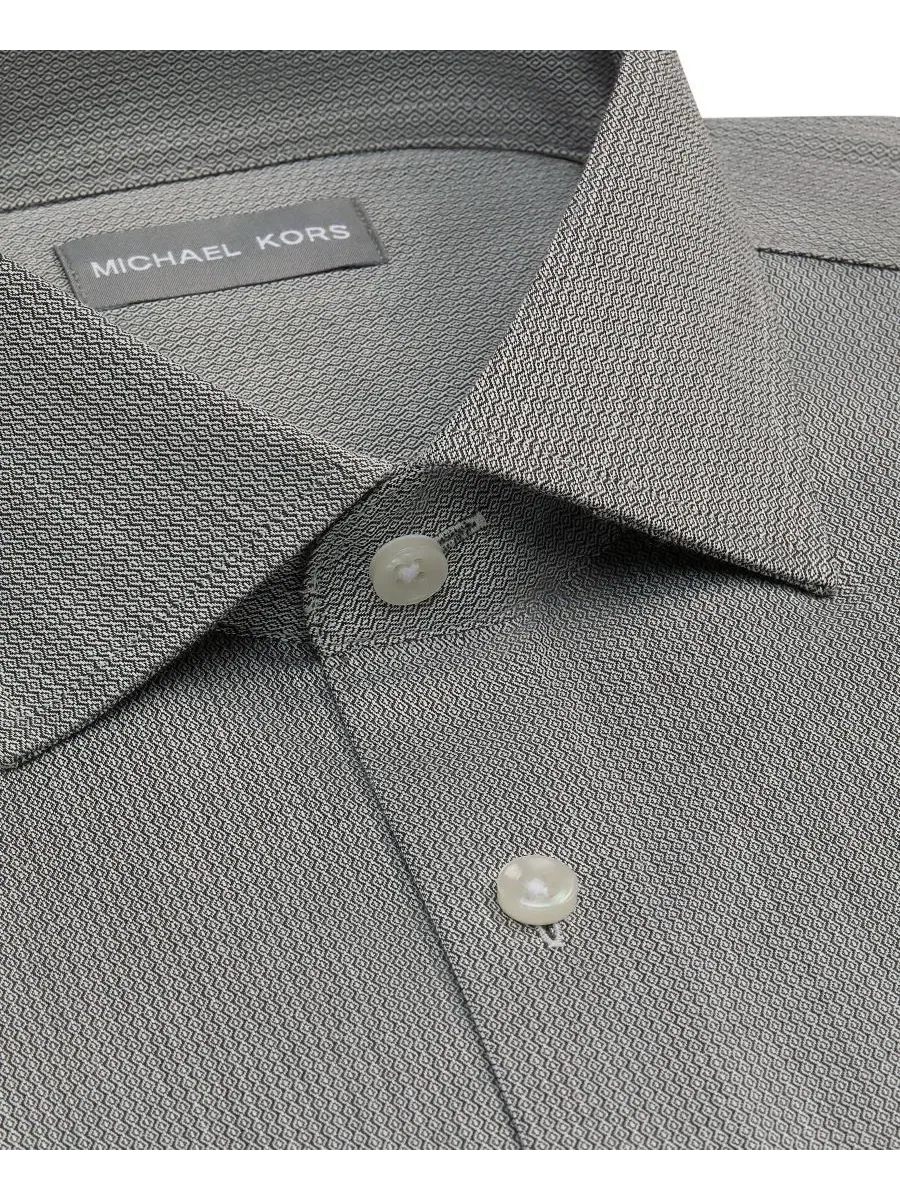 Рубашка-поло Michael Kors с воротником-стойкой, Slim Fit — изображение 4 из 5, зеленый