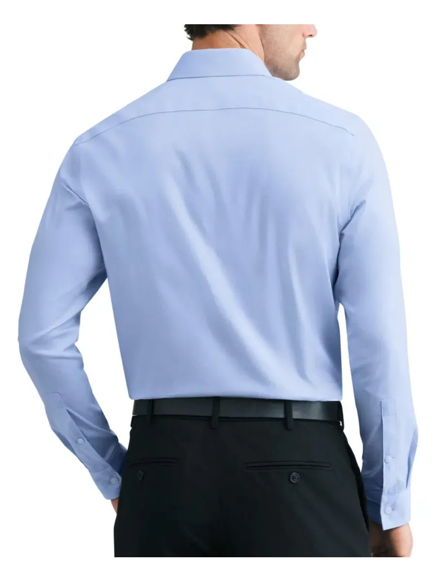 Рубашка Michael Kors Slim-Fit — изображение 2 из 5, светлый синий