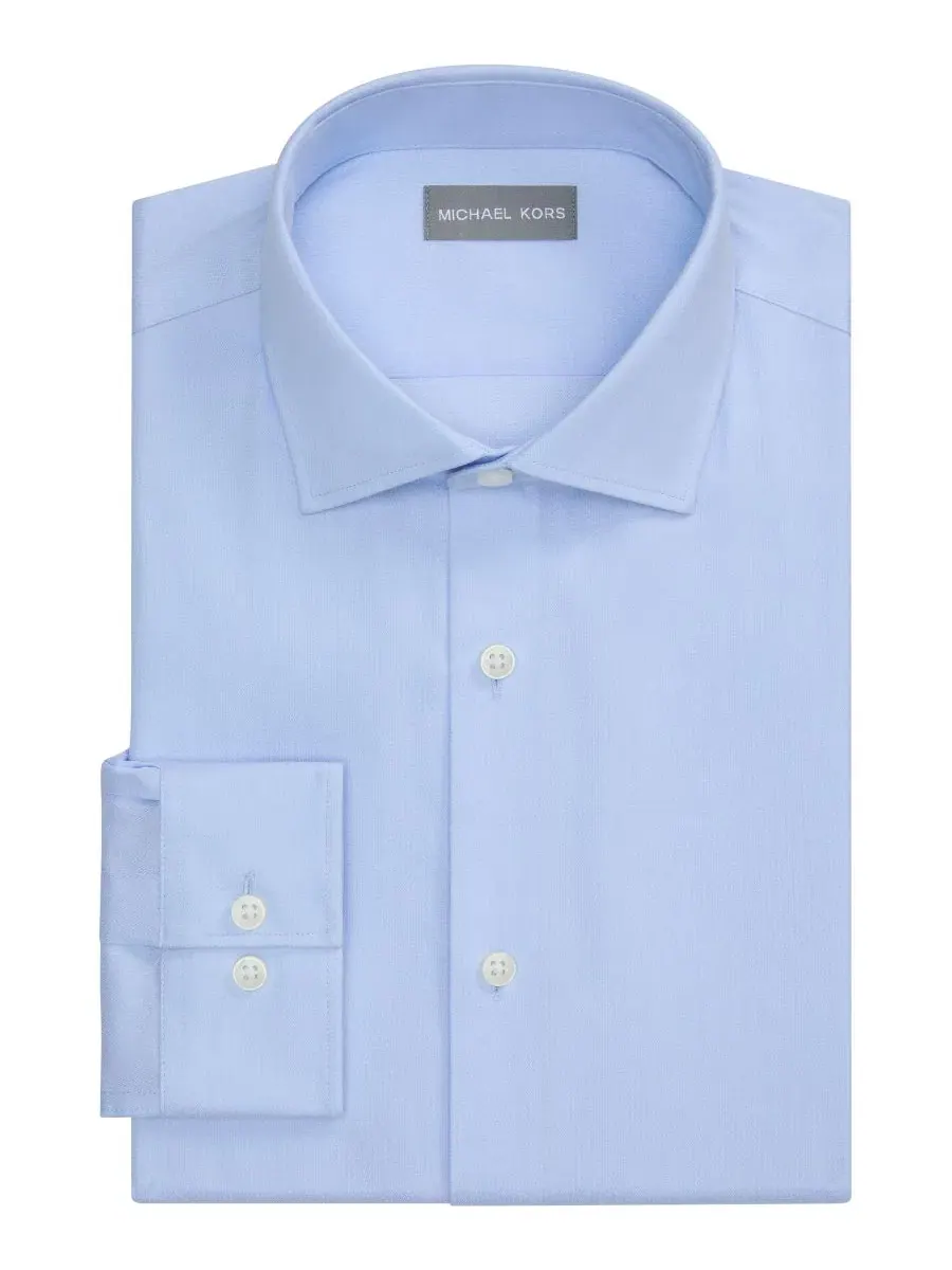Рубашка Michael Kors Slim-Fit — изображение 3 из 5, светлый синий