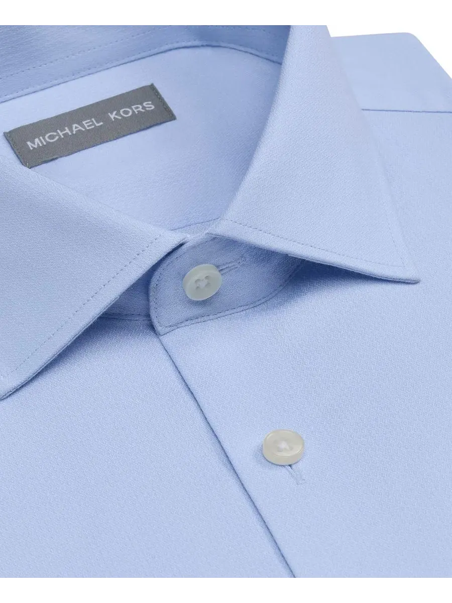 Рубашка Michael Kors Slim-Fit — изображение 4 из 5, светлый синий