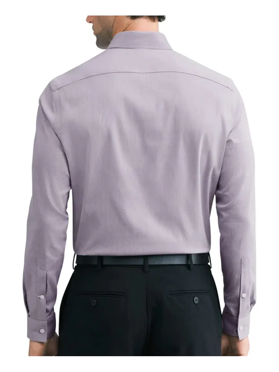 Мужская классическая рубашка с воротником-стойкой, slim fit Michael Kors — изображение 2 из 5, фиолетовый