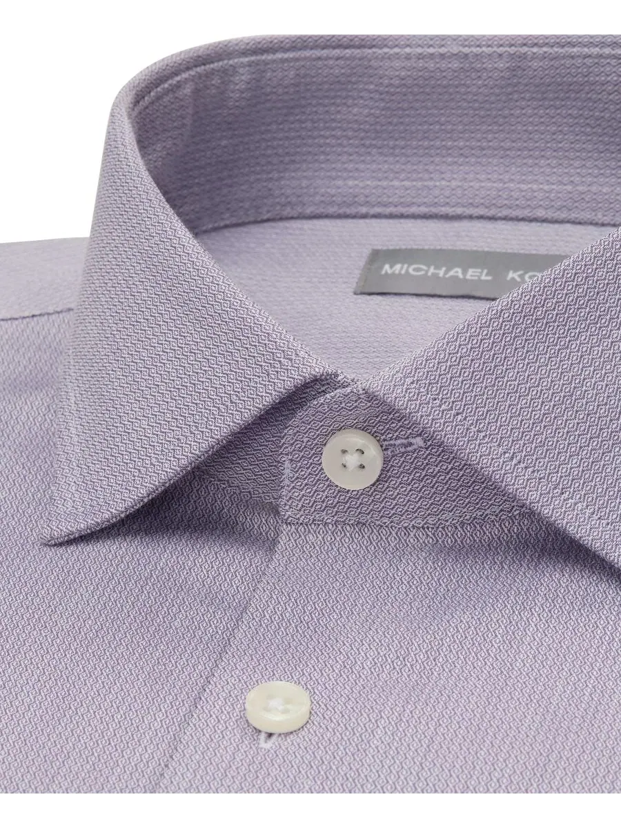 Мужская классическая рубашка с воротником-стойкой, slim fit Michael Kors — изображение 4 из 5, фиолетовый
