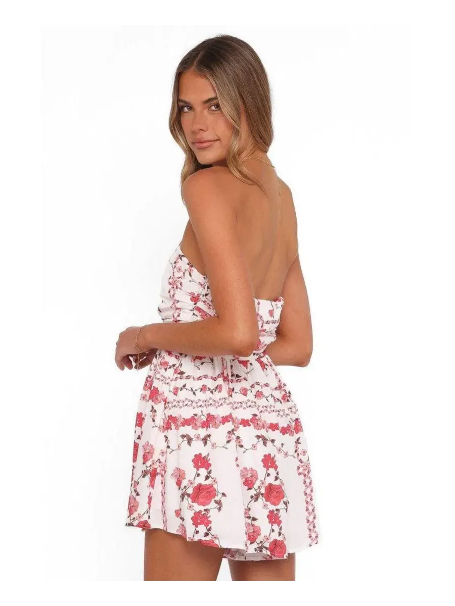 Комбинезон с прямым вырезом Noelia Romper Petal and Pup — изображение 3 из 4, красный розовый