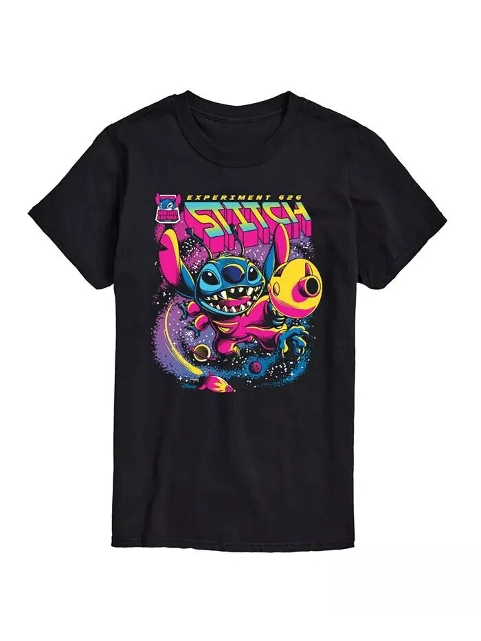 Мужская футболка с короткими рукавами Hybrid Apparel Lilo and Stitch AIRWAVES — изображение 1 из 3, черный