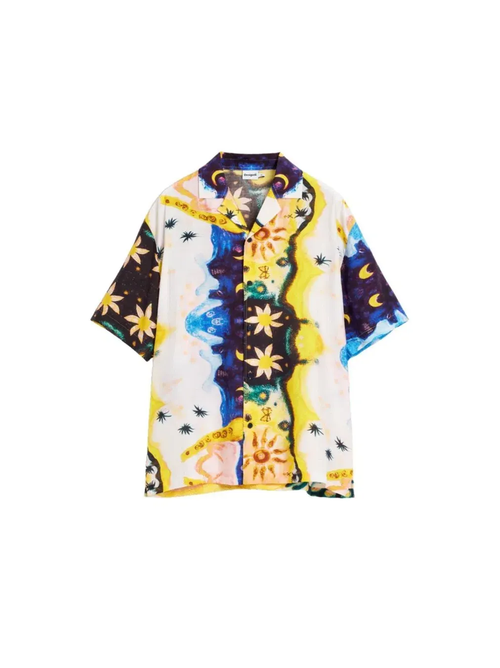 Мужская рубашка с принтом Cosmos Desigual — изображение 5 из 5, белый