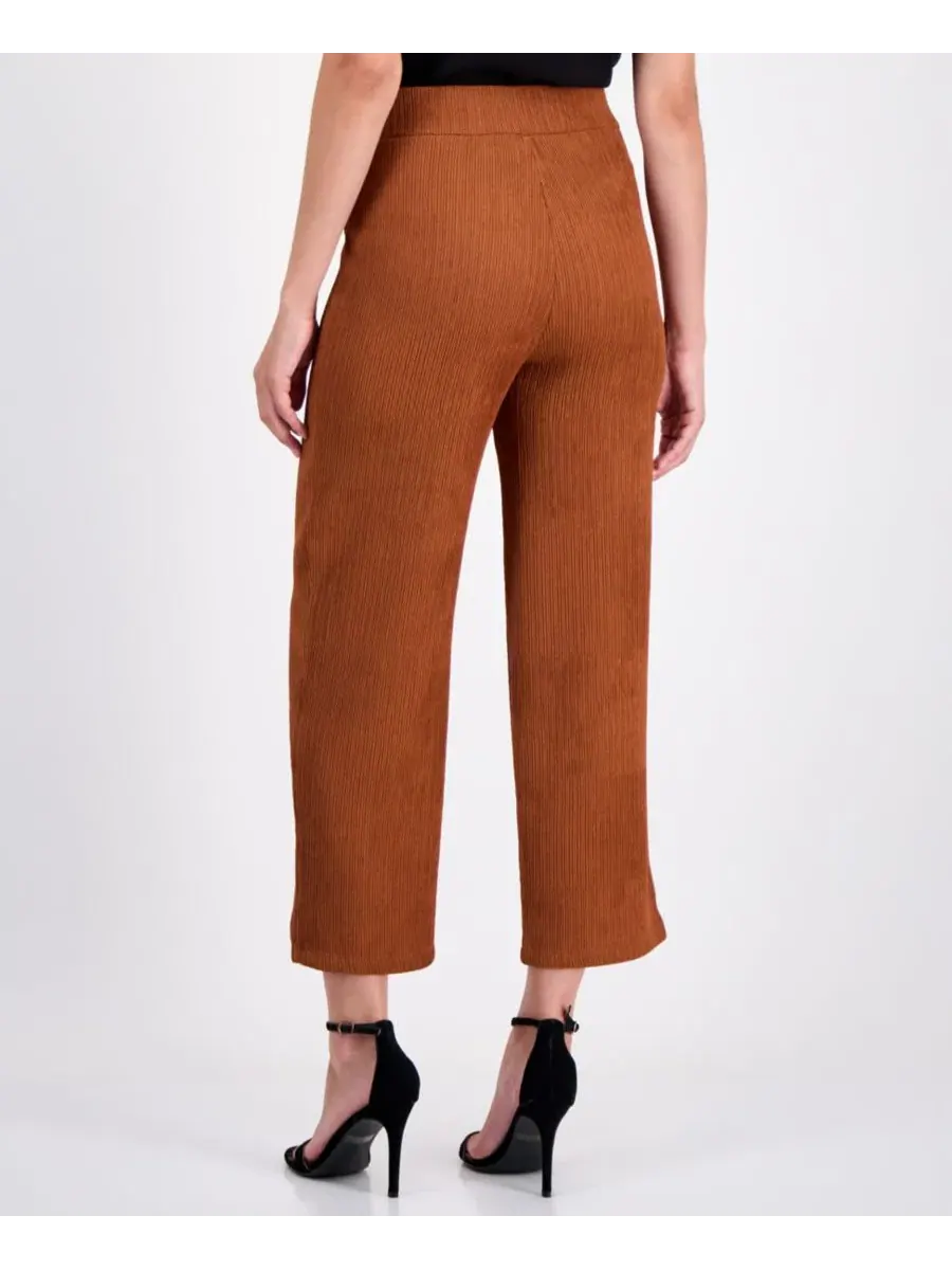 Брюки женские с защипами, широкие, с высокой посадкой Anne Klein, Cedar Spice — изображение 3 из 3