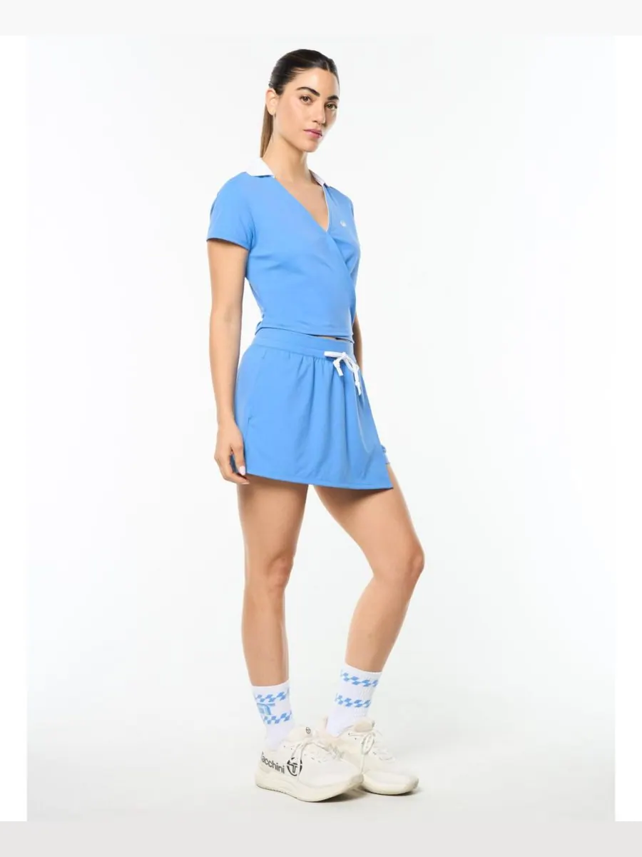 Женская рубашка-поло с агатовой обмоткой Sergio Tacchini — изображение 3 из 7, ультрамарин