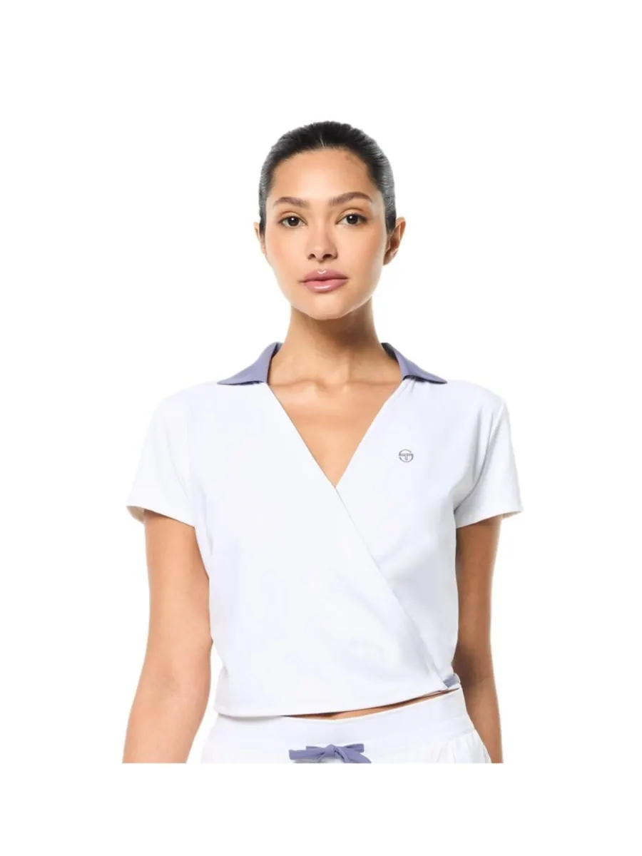 Женская рубашка-поло с агатовой обмоткой Sergio Tacchini — изображение 1 из 7, белый