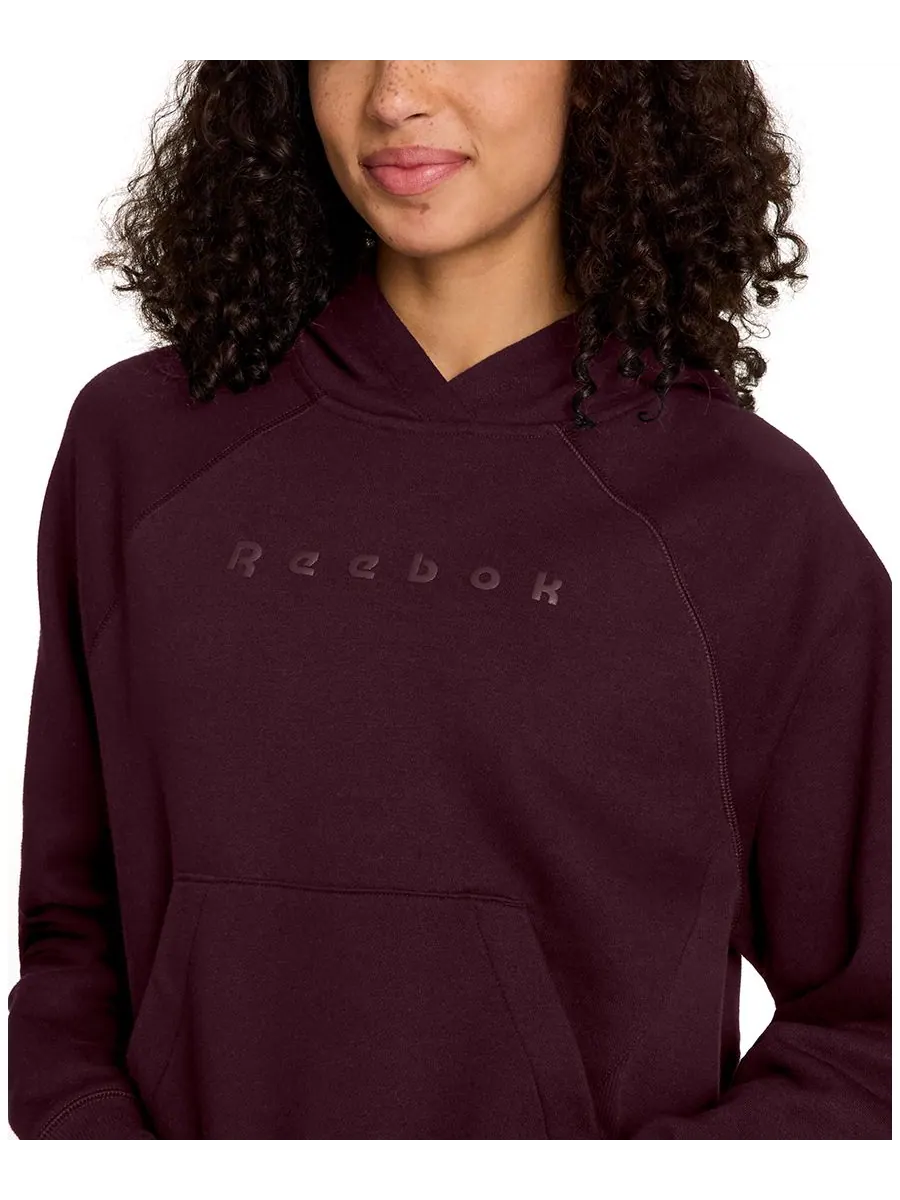 Женская толстовка с капюшоном и карманом-кенгуру Reebok — изображение 2 из 5, коричневый