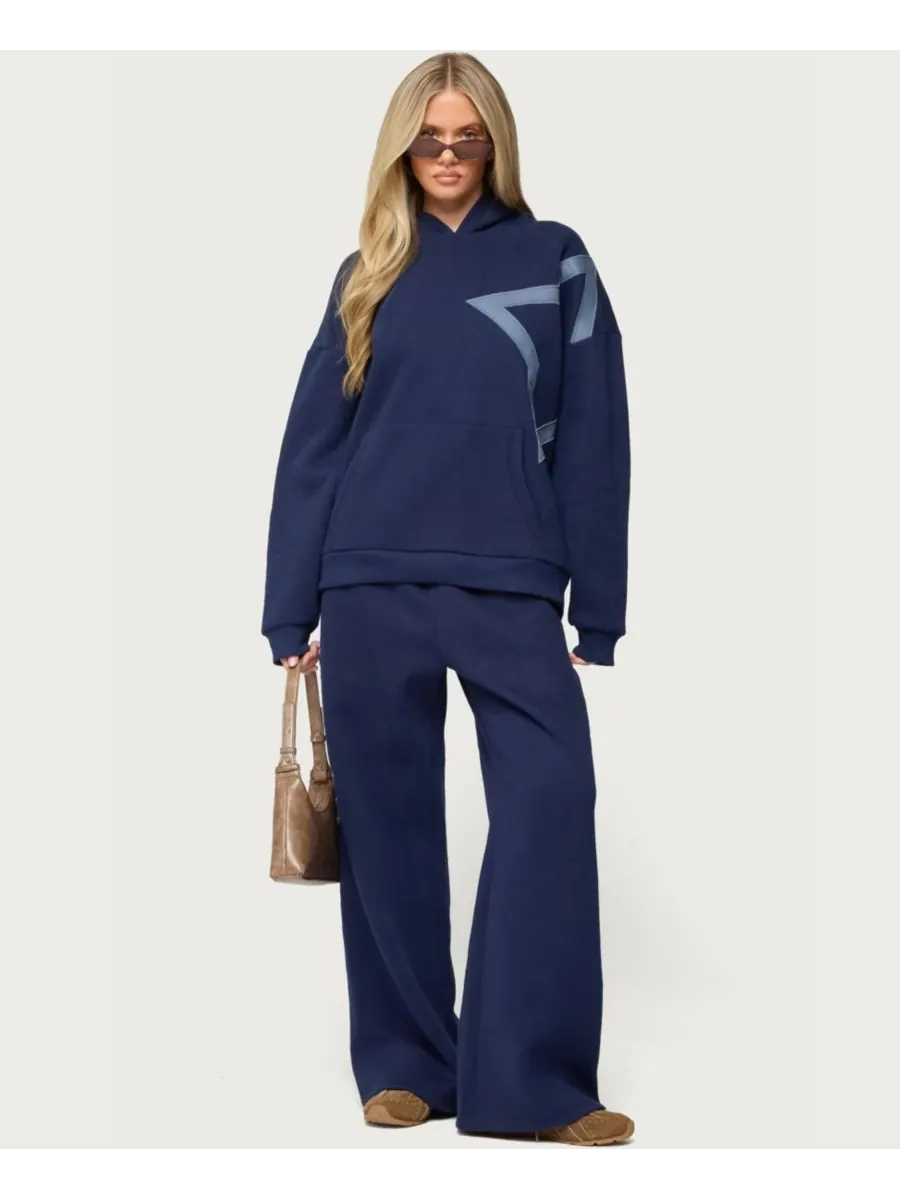 Женская толстовка Starly Oversized Edikted — изображение 4 из 4, темно-синий