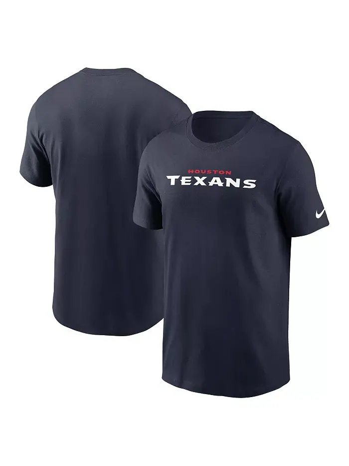 Мужская синяя футболка Houston Texans Wordmark Essential Nike — изображение 1 из 3