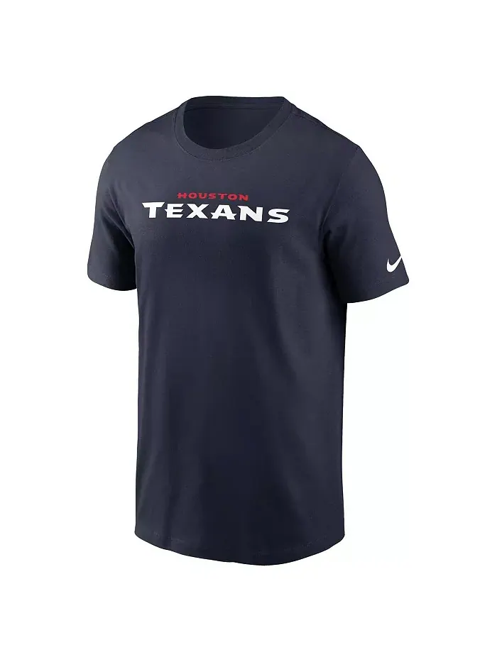 Мужская синяя футболка Houston Texans Wordmark Essential Nike — изображение 2 из 3