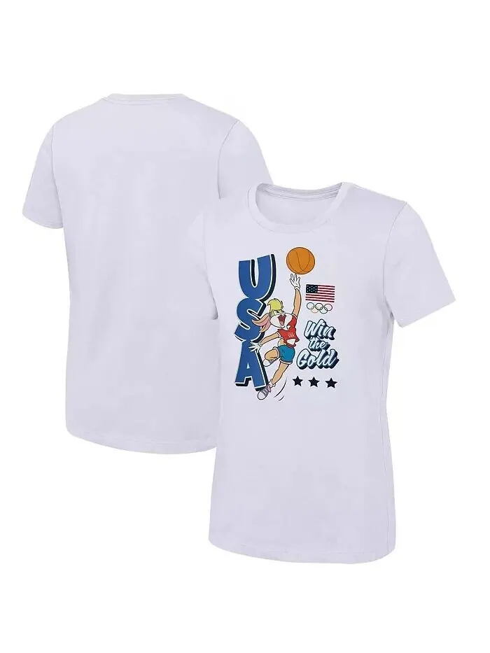 Баскетбольная футболка Lola Bunny White Team USA Looney Tunes для больших мальчиков и девочек — изображение 1 из 3, белый