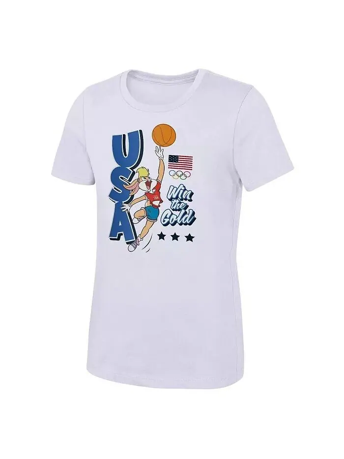 Баскетбольная футболка Lola Bunny White Team USA Looney Tunes для больших мальчиков и девочек — изображение 2 из 3, белый