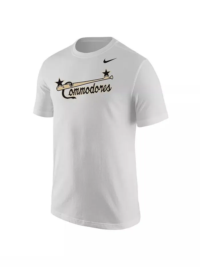 Мужская белая рваная футболка Vanderbilt Commodores Baseball Vault Nike — изображение 2 из 3, белый