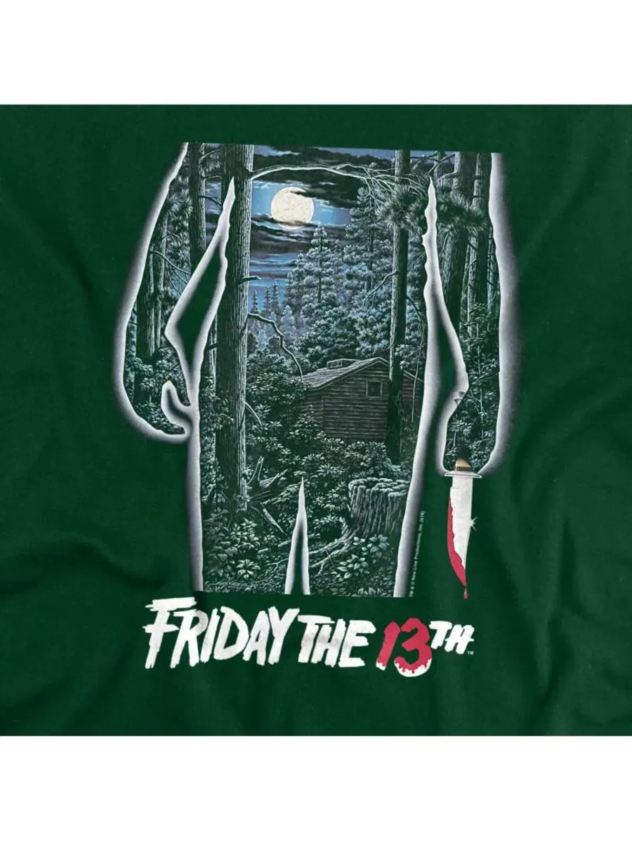 Футболка с принтом Poster Friday The 13th — изображение 3 из 3, зеленый