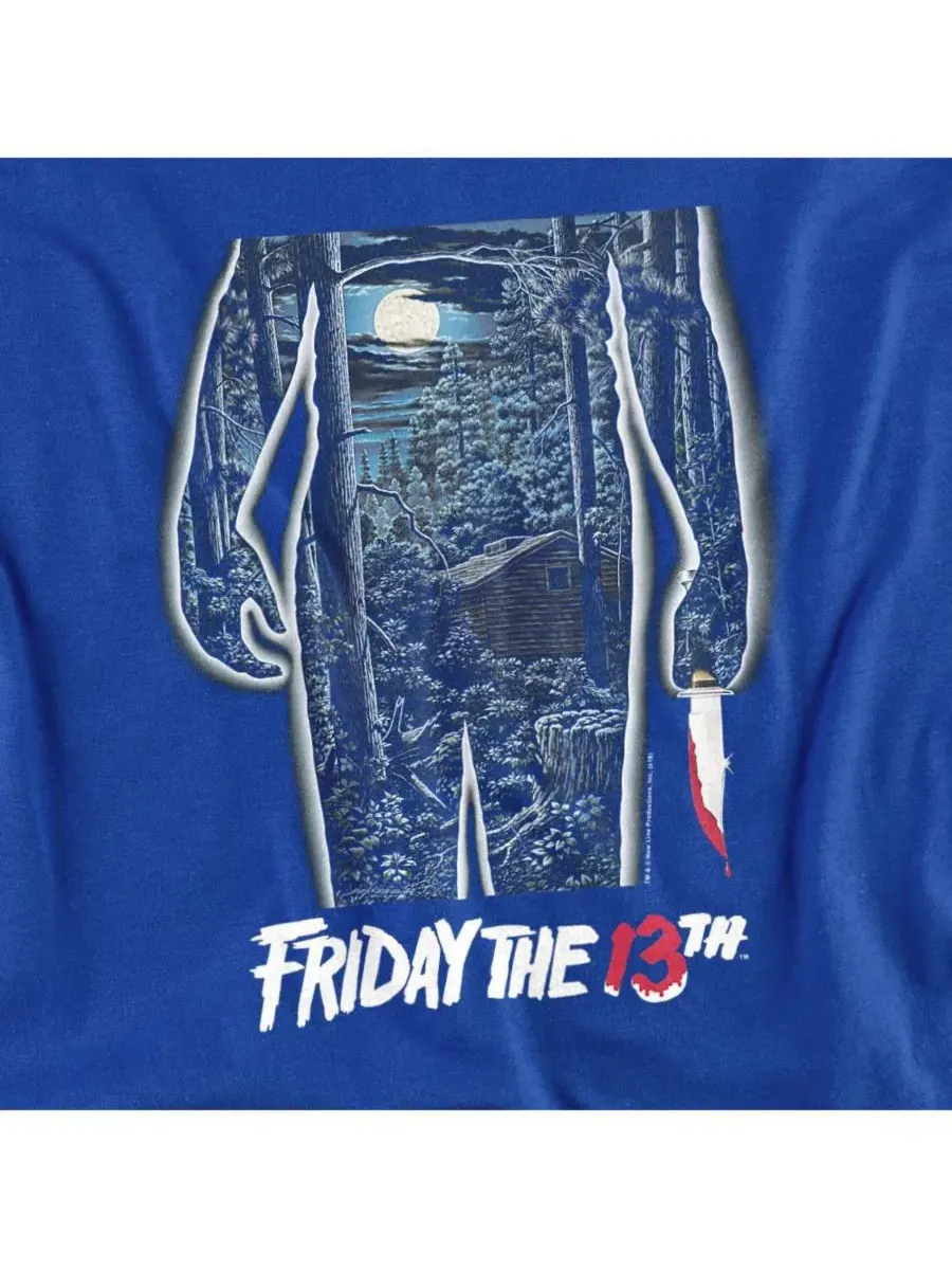 Футболка с принтом Friday The 13th — изображение 3 из 3, королевский