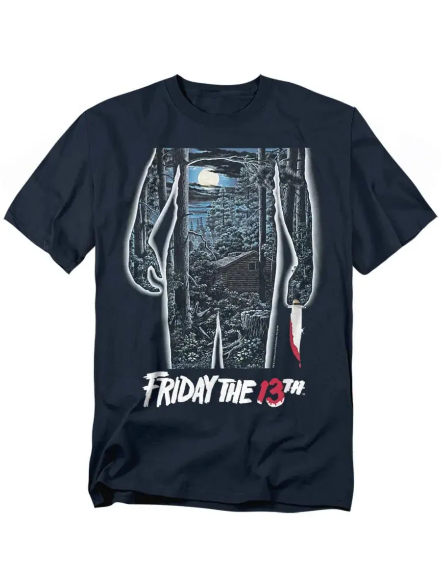 Футболка с принтом Men's Poster Friday The 13th — изображение 1 из 3, темно-синий