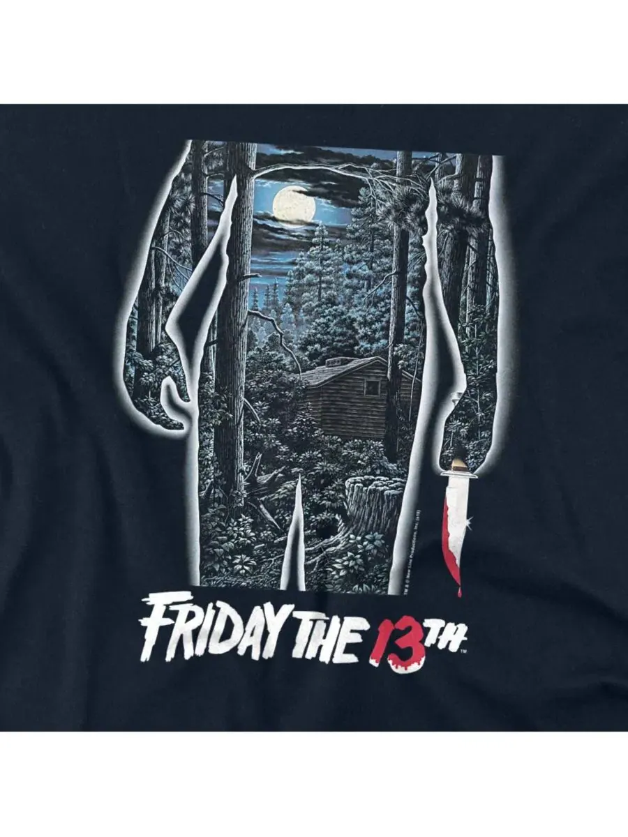 Футболка с принтом Men's Poster Friday The 13th — изображение 3 из 3, темно-синий