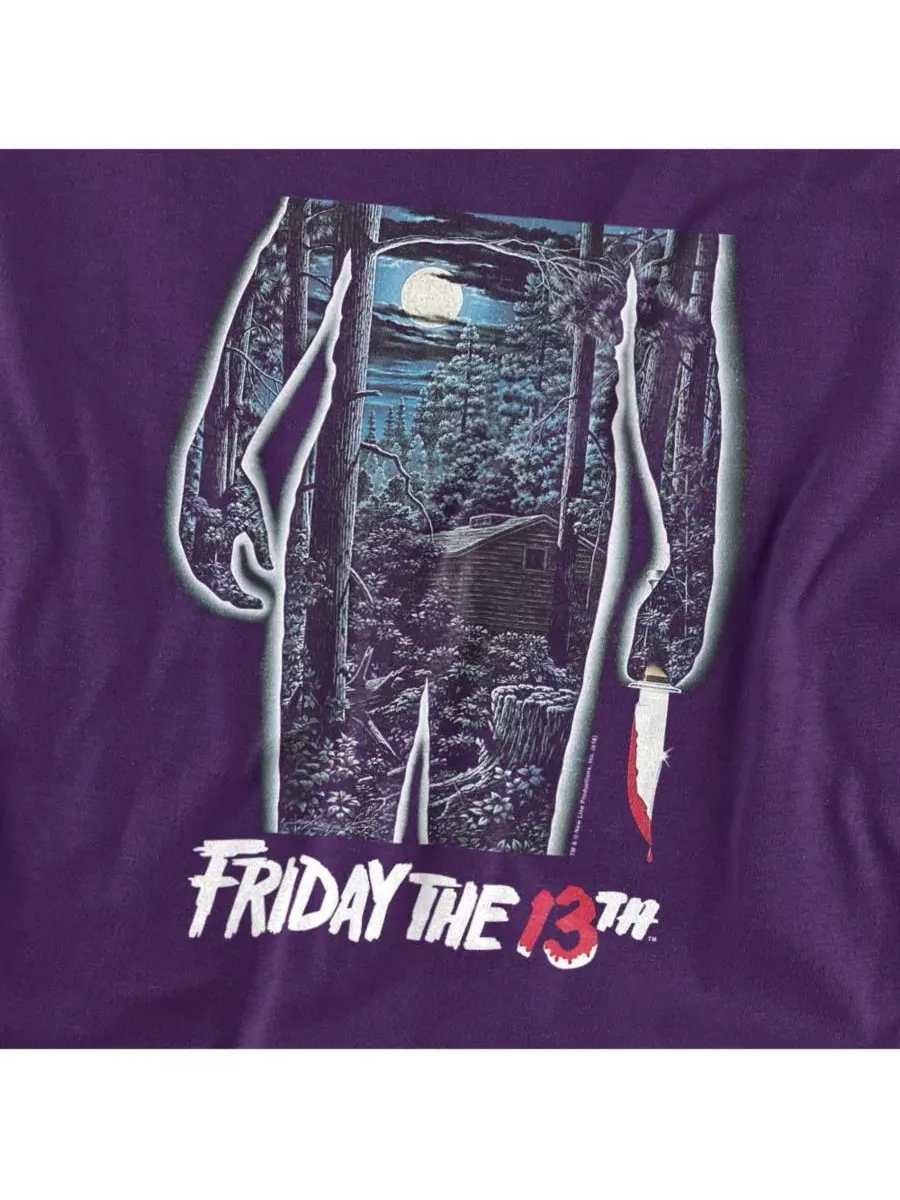 Футболка с принтом Friday The 13th — изображение 3 из 3, фиолетовый