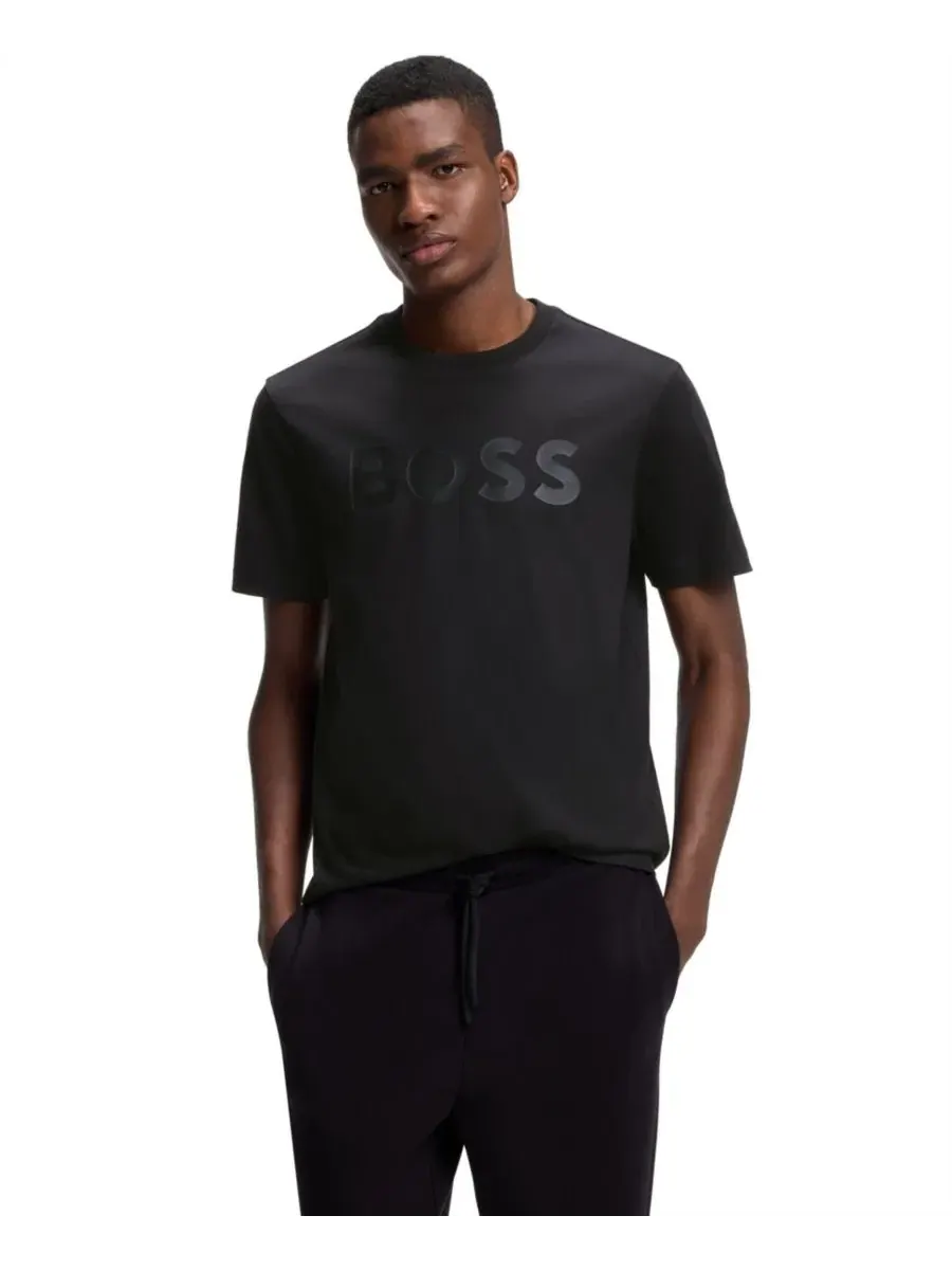 Футболка с логотипом Hugo Boss — изображение 1 из 5, черный