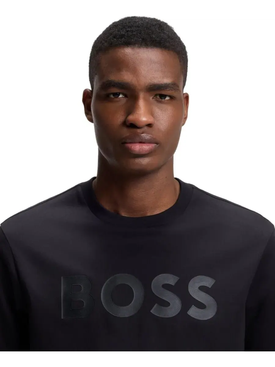 Футболка с логотипом Hugo Boss — изображение 5 из 5, черный