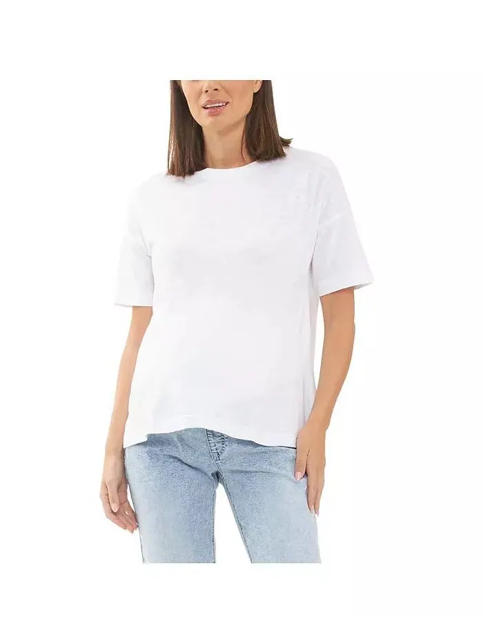 Футболка Claud Crew Neck белая Ripe Maternity — изображение 1 из 3, белый