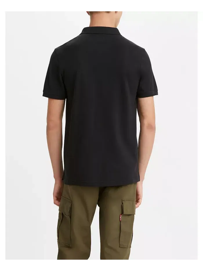 Мужская рубашка-поло Housemark Regular Fit с коротким рукавом Levi'S — изображение 2 из 3, черный