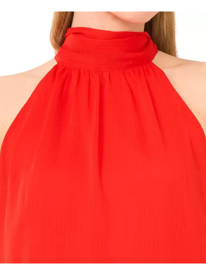 Женский топ-бюстье без рукавов Halter Top CeCe — изображение 2 из 3, красный