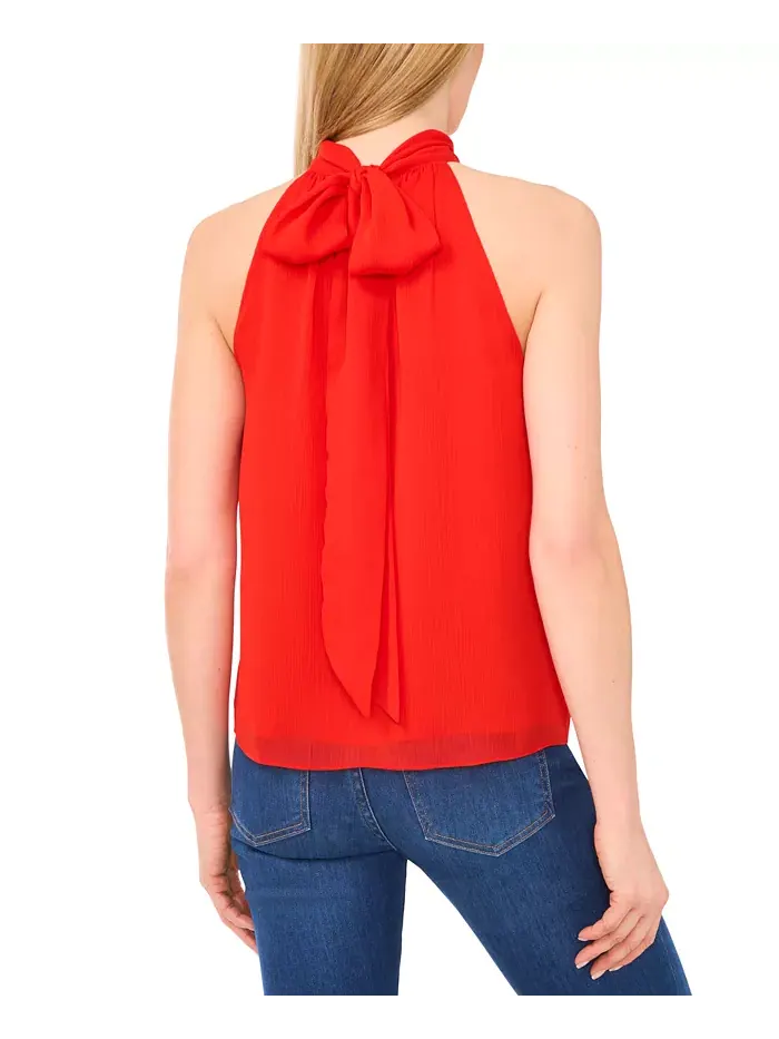 Женский топ-бюстье без рукавов Halter Top CeCe — изображение 3 из 3, красный