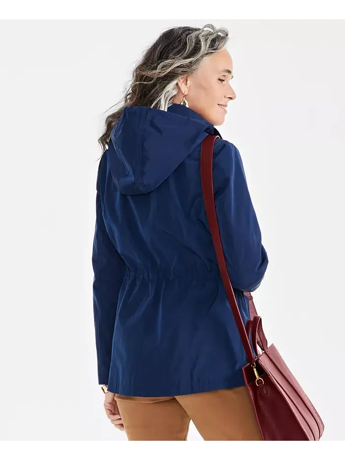 Женская укороченная анорак-куртка с капюшоном Style & Co — изображение 2 из 7, синий