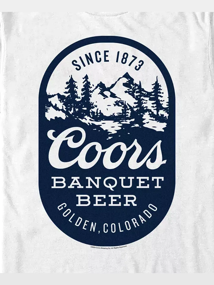 Мужская футболка с коротким рукавом Coors Golden Coors Brewing Company — изображение 2 из 3, белый