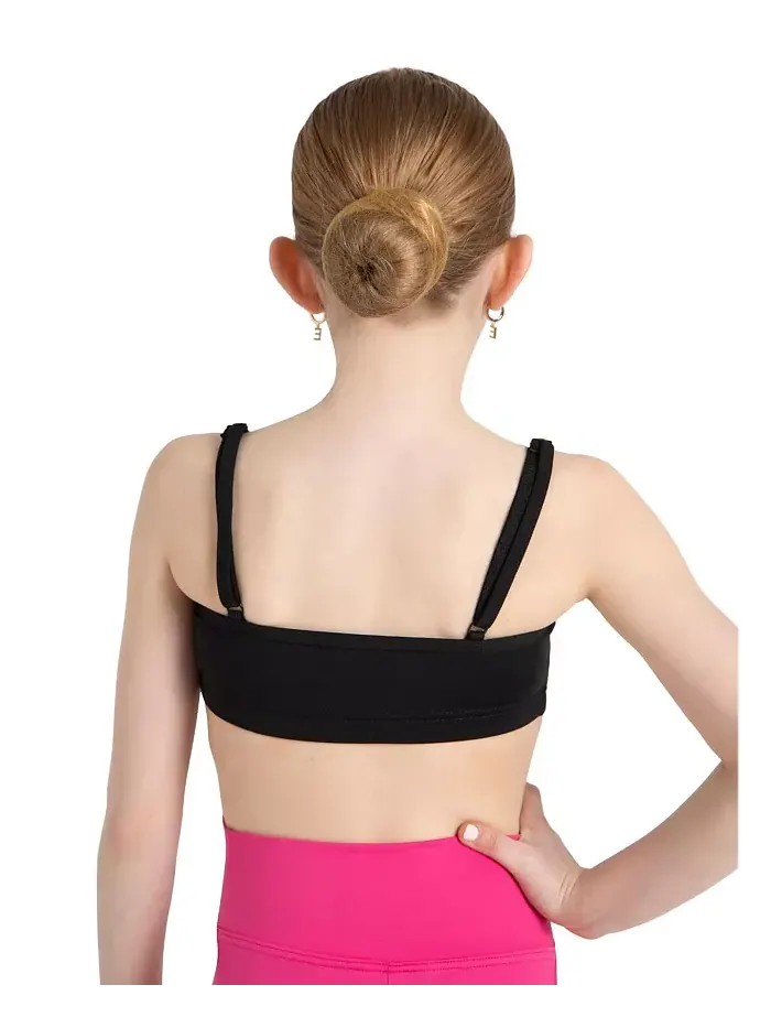 Базовый топ-бюстгальтер для девочек Capezio — изображение 4 из 4, черный