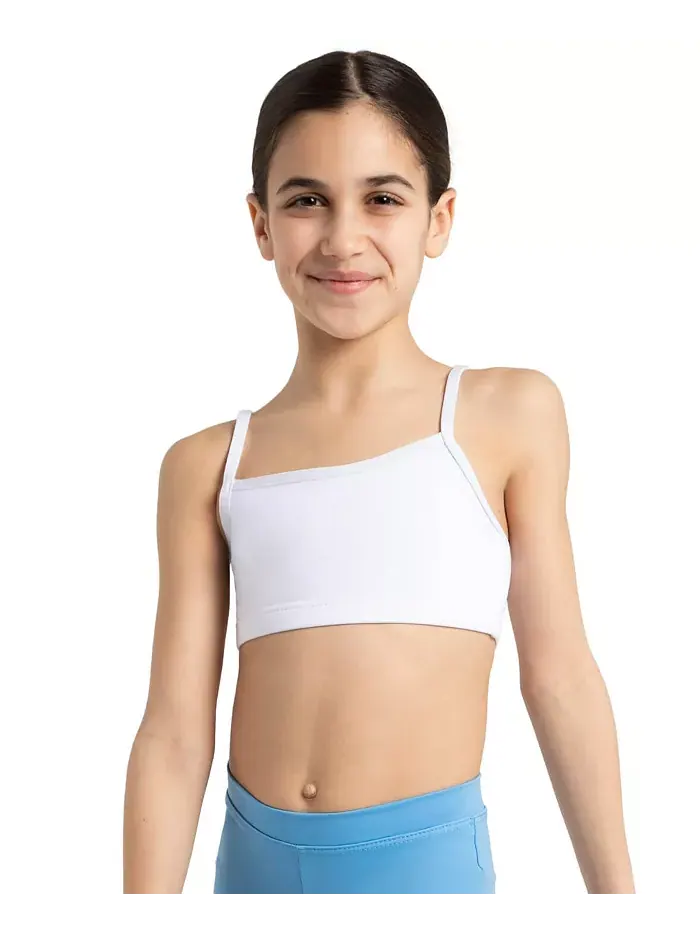 Базовый топ-бюстгальтер для девочек Capezio — изображение 1 из 3, белый