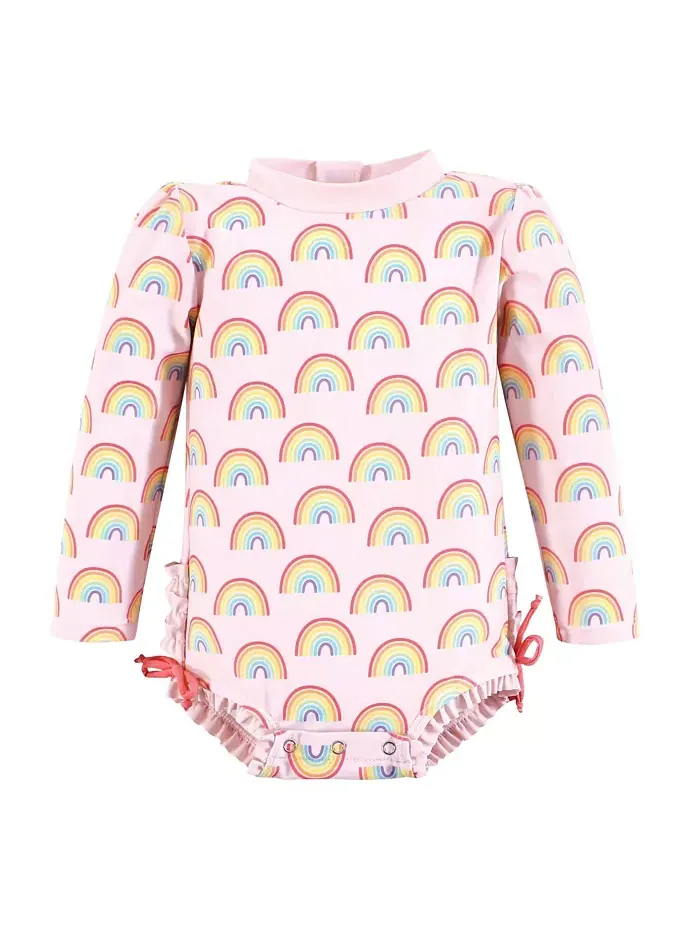 Детский купальный костюм для девочек Hudson Rashguard, Sunset Stripe, 6-9 месяцев Hudson Baby — изображение 1 из 2